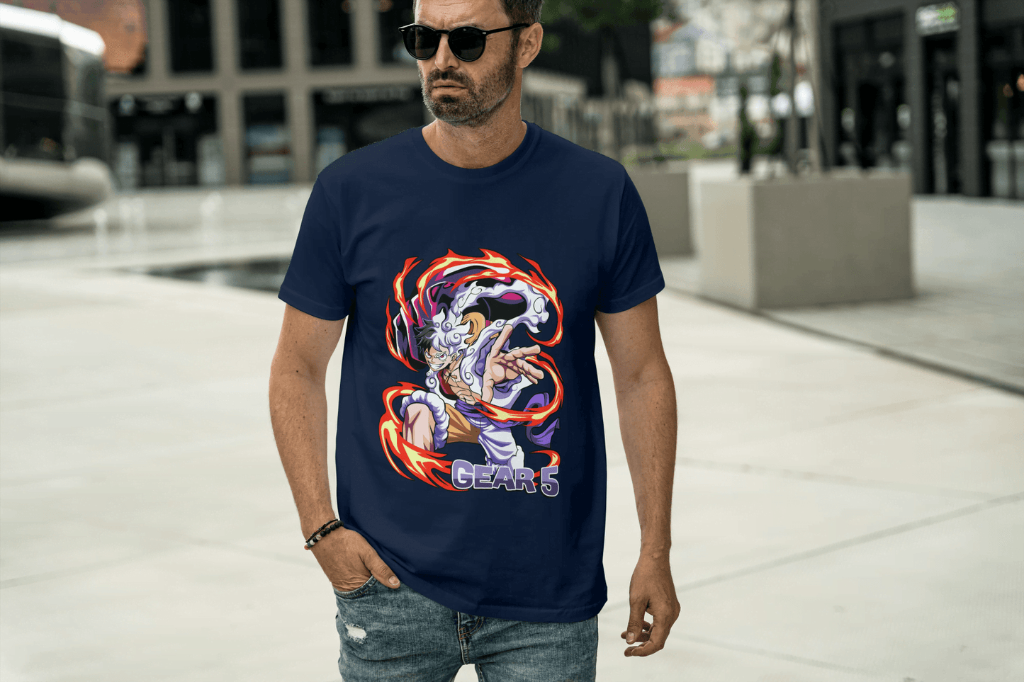 Gear 5 Transformed Character: Dynamic Power-Up Anime Hero Tee - Essentia Attire