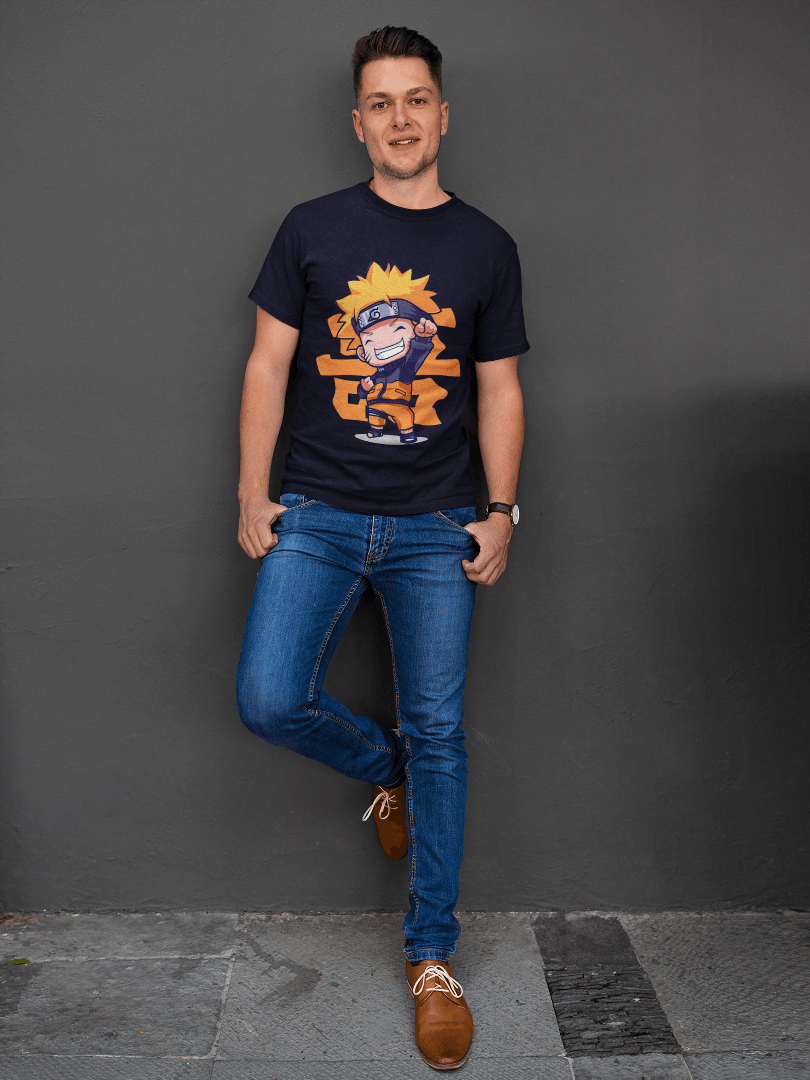 Chibi Naruto Ninja Hero: Japanese Fan Tee - Essentia Attire