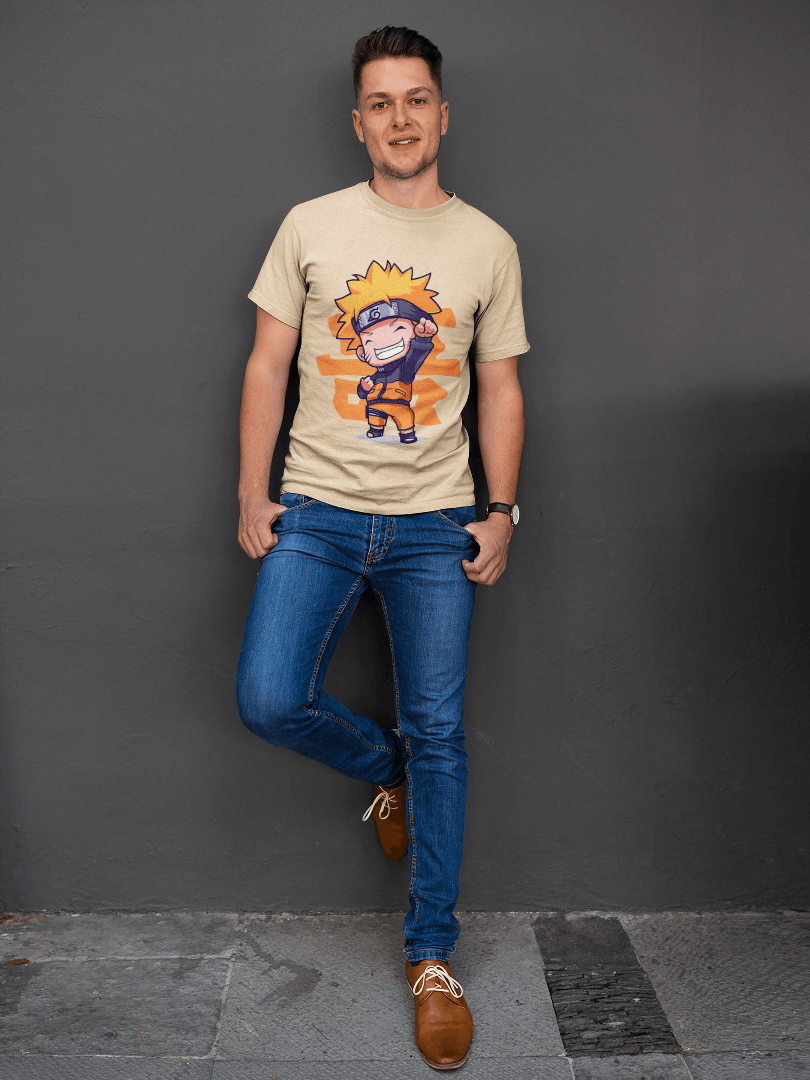 Chibi Naruto Ninja Hero: Japanese Fan Tee - Essentia Attire