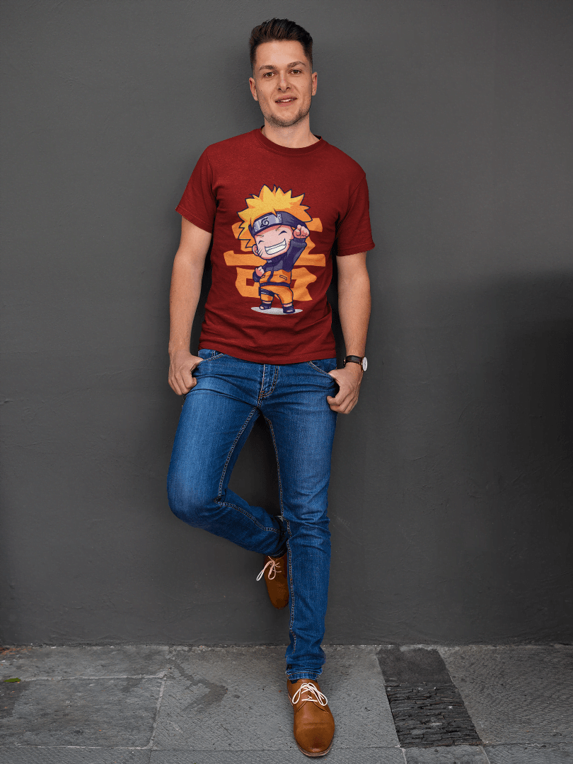 Chibi Naruto Ninja Hero: Japanese Fan Tee - Essentia Attire