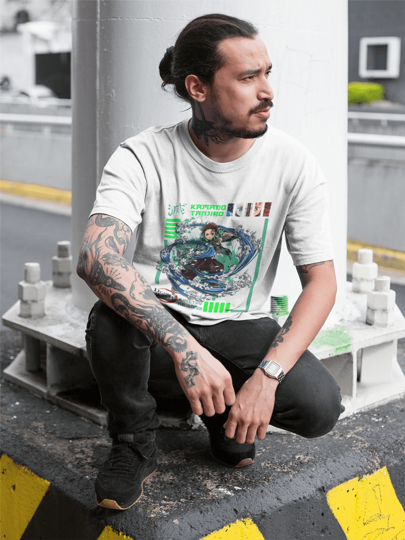 Anime Water Breathing Technique: Demon Slayer Fan Tee - Essentia Attire