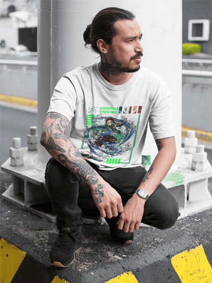 Anime Water Breathing Technique: Demon Slayer Fan Tee - Essentia Attire