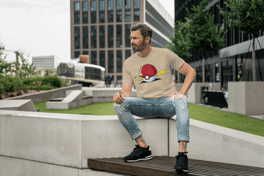 Pikachu Electric Shock Poké Ball T-shirt | Pokémon Fan Art Apparel - Essentia Attire