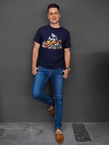 Anime Fan Mashup: Iconic Series Items Tee - Essentia Attire