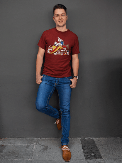Anime Fan Mashup: Iconic Series Items Tee - Essentia Attire