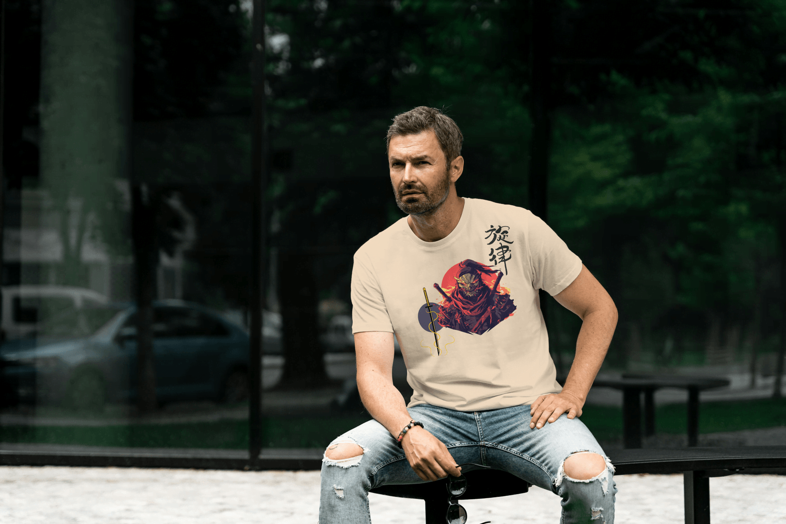 Mysterious Ninja/Ronin: Japanese Warrior Tee - Essentia Attire