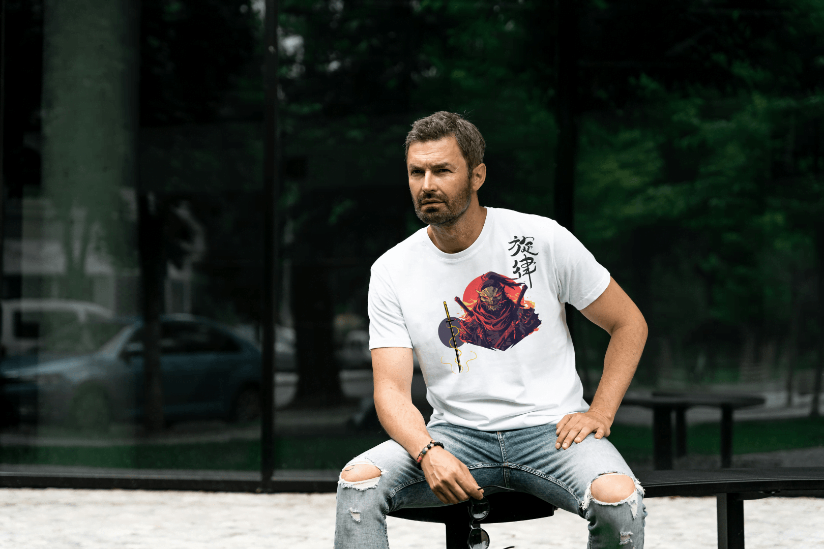 Mysterious Ninja/Ronin: Japanese Warrior Tee - Essentia Attire