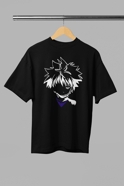 Hunter x Hunter Killua Zoldyck Minimalist Oversized T-Shirt - Essentia Attire