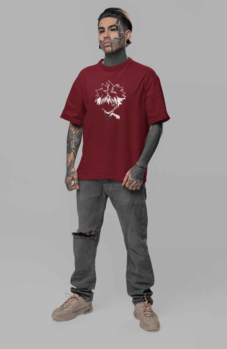 Hunter x Hunter Killua Zoldyck Minimalist Oversized T-Shirt - Essentia Attire