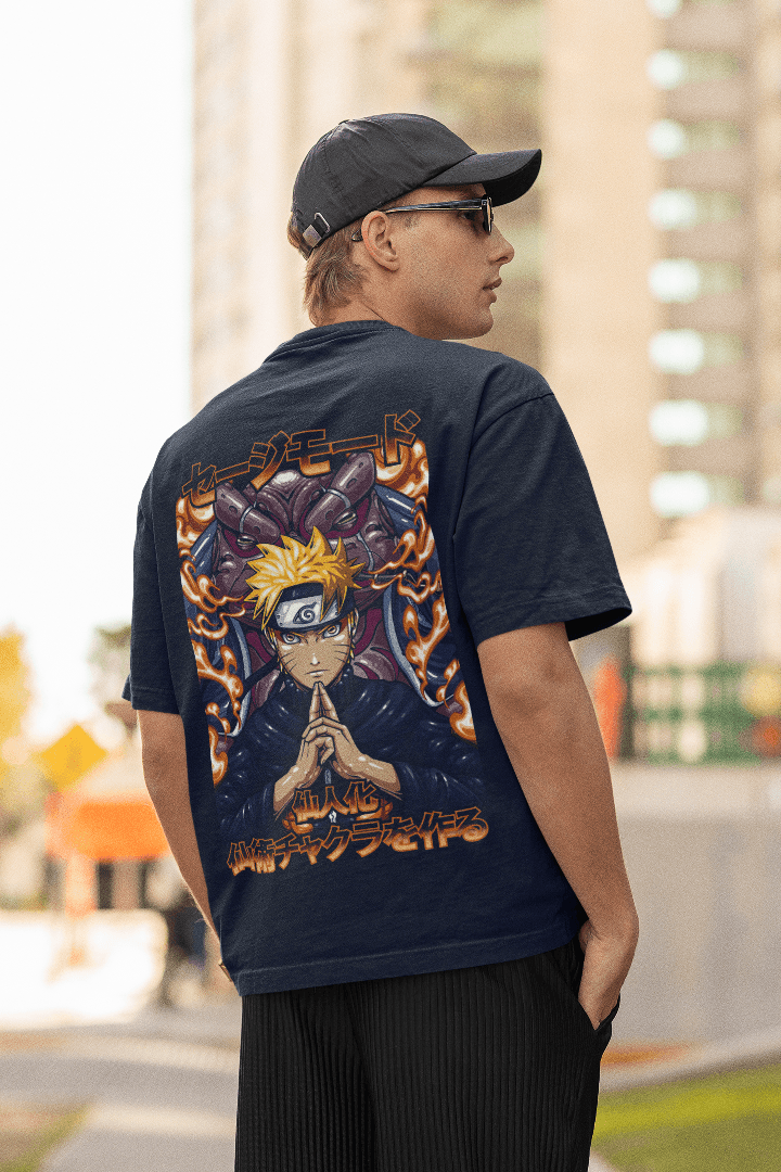 Naruto Sage Mode: Awakened Power Oversized Tee - Essentia Attire