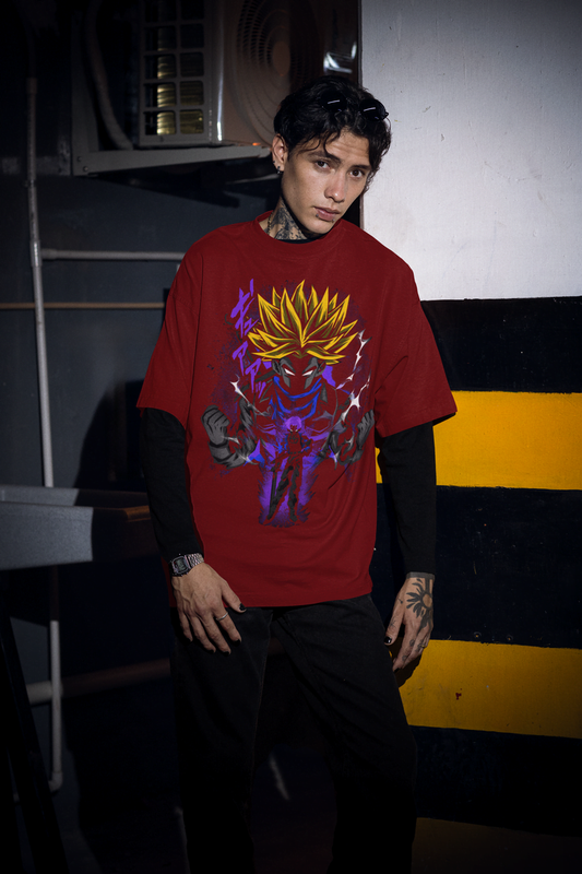 DBZ Gogeta & Vegito Oversized T-Shirt | Fusion Warrior Anime Art | Power of the Dragon Ball Z Universe