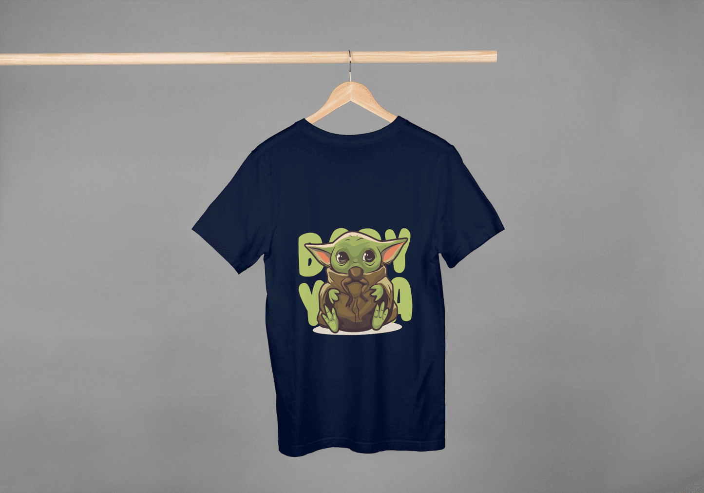 Badass Yoda Style Green Creature: Cute Baby Alien Force Tee - Essentia Attire