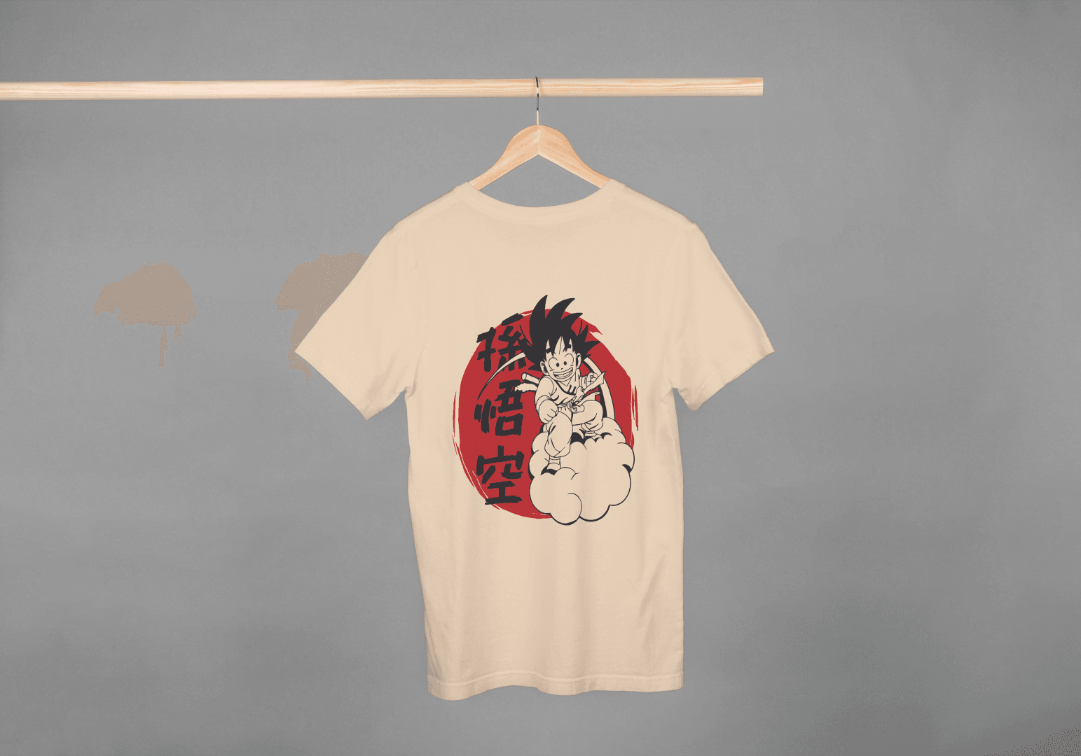 Goku on Nimbus Cloud: Japanese Kanji Tee - Essentia Attire