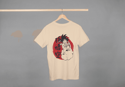 Goku on Nimbus Cloud: Japanese Kanji Tee - Essentia Attire