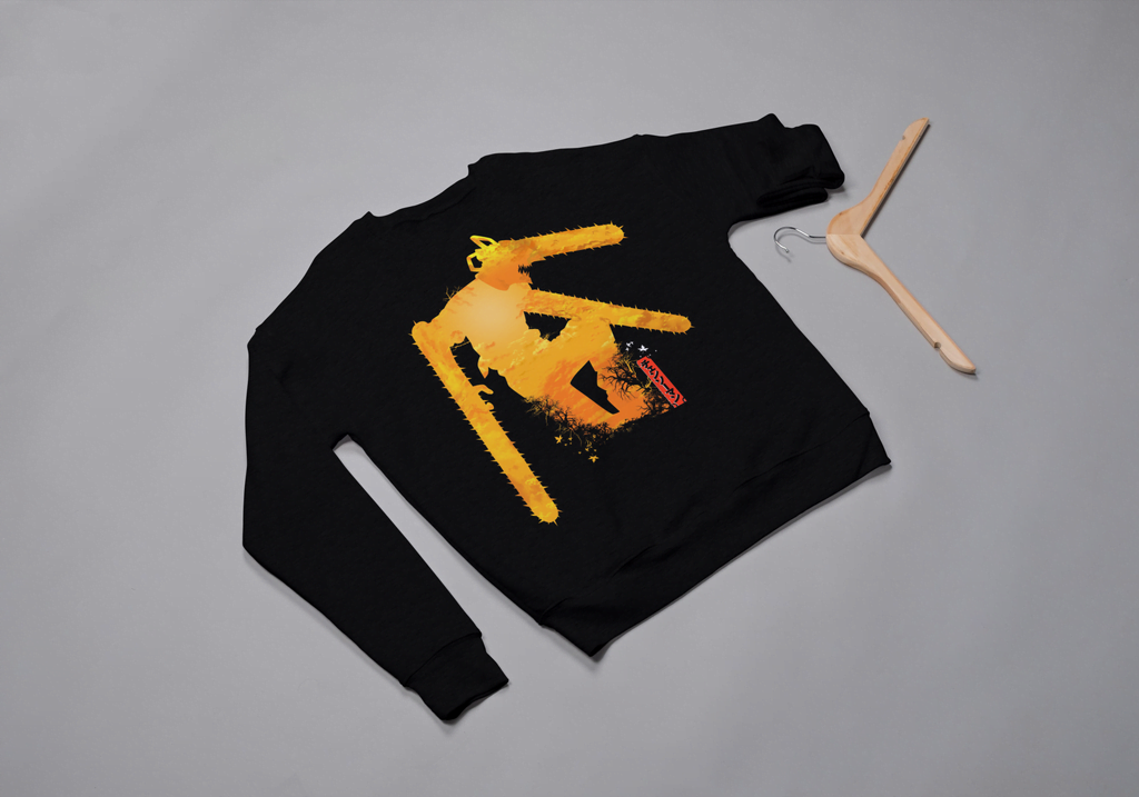 The Devil's Rage | Chainsaw Man Fiery Silhouette Sweatshirt