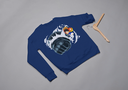 One Piece Luffy Haki Punch Graphic Sweatshirt | Straw Hat Pirates Apparel