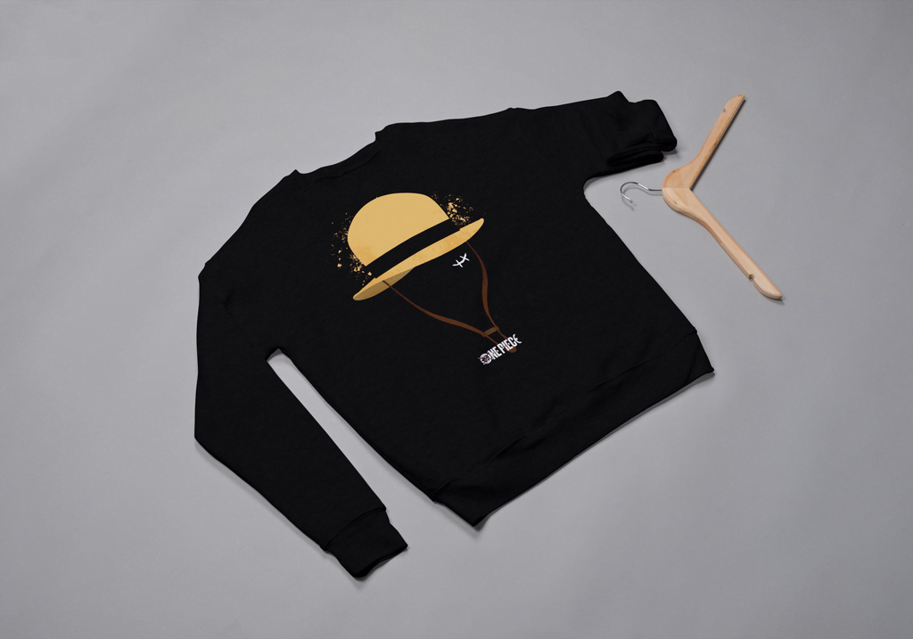 One Piece Luffy's Straw Hat Graphic Sweatshirt | Anime Apparel
