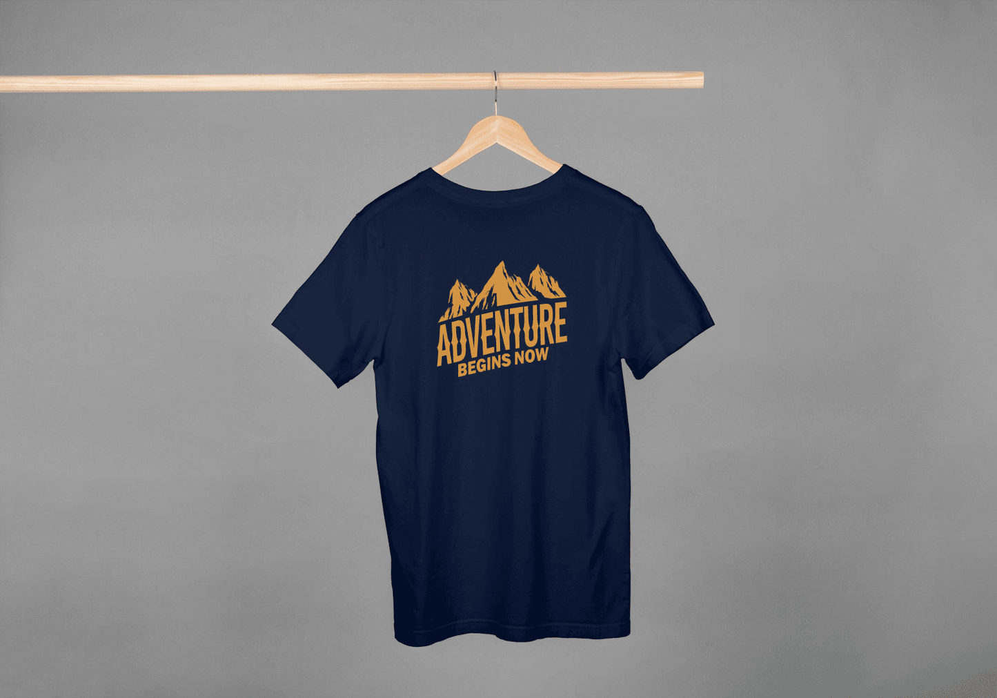 Adventure Begins Now: Mountain Graphic Tee - Essentia Attire