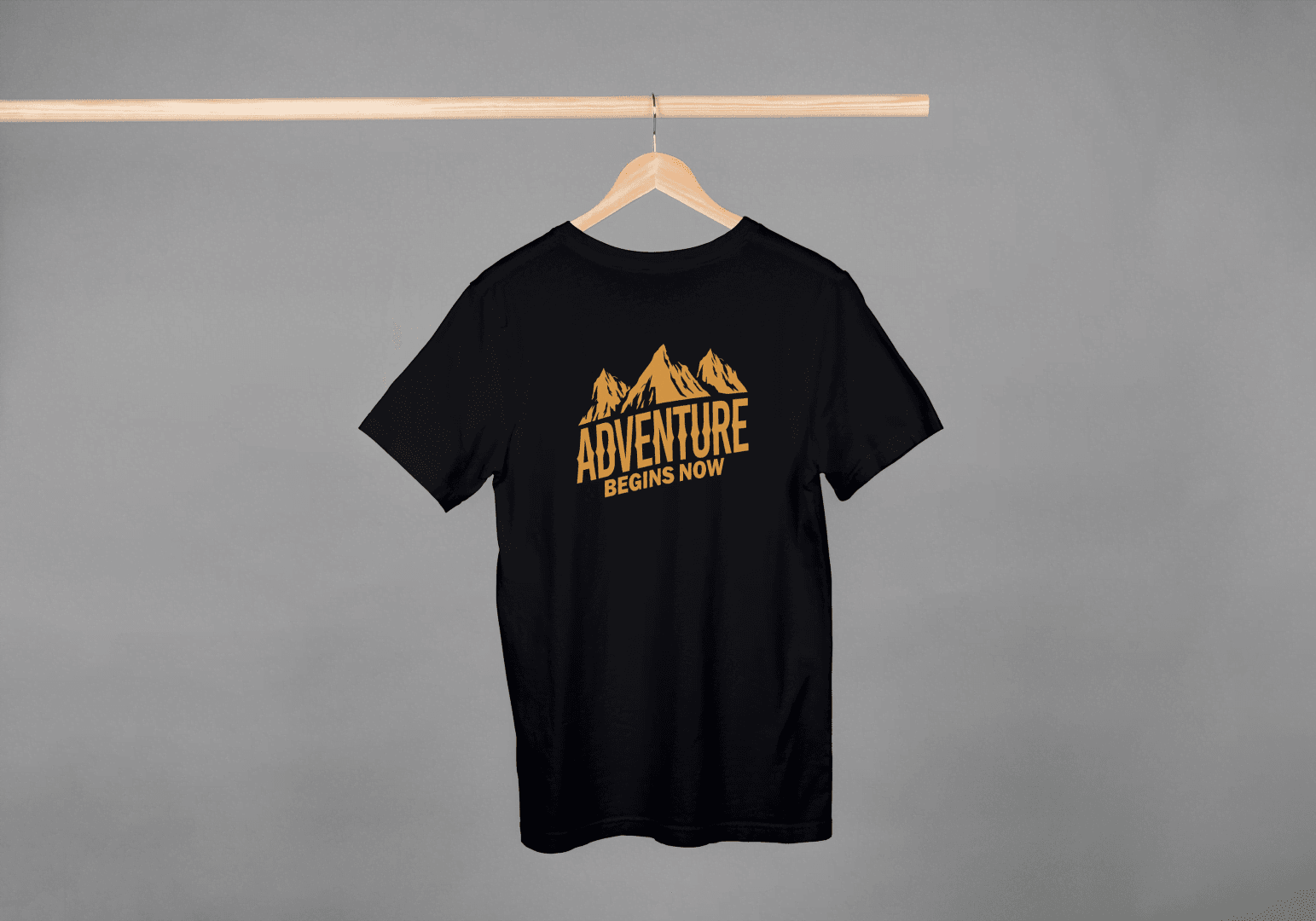 Adventure Begins Now: Mountain Graphic Tee - Essentia Attire