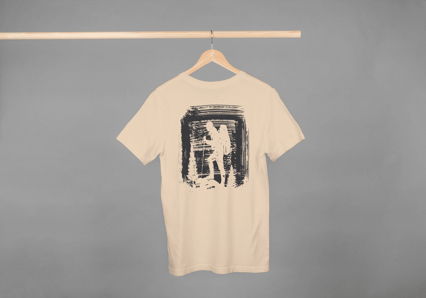 Abstract Explorer Adventure: Grunge Outdoor Graphic Tee - Essentia Attire