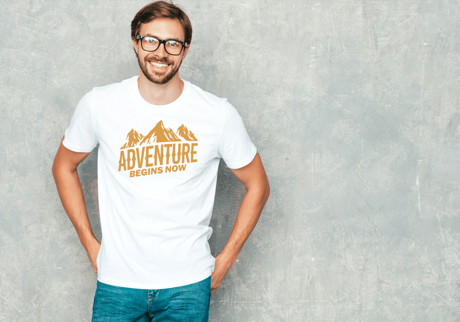 Adventure Begins Now: Mountain Graphic Tee - Essentia Attire