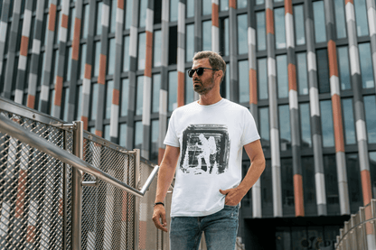 Abstract Explorer Adventure: Grunge Outdoor Graphic Tee - Essentia Attire