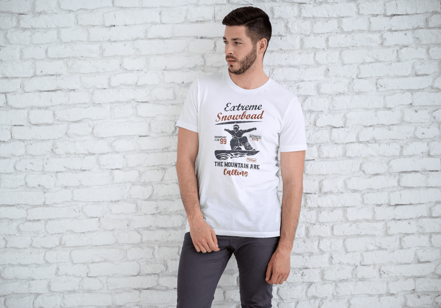 Extreme Snowboard: Mountain Calling Tee - Essentia Attire