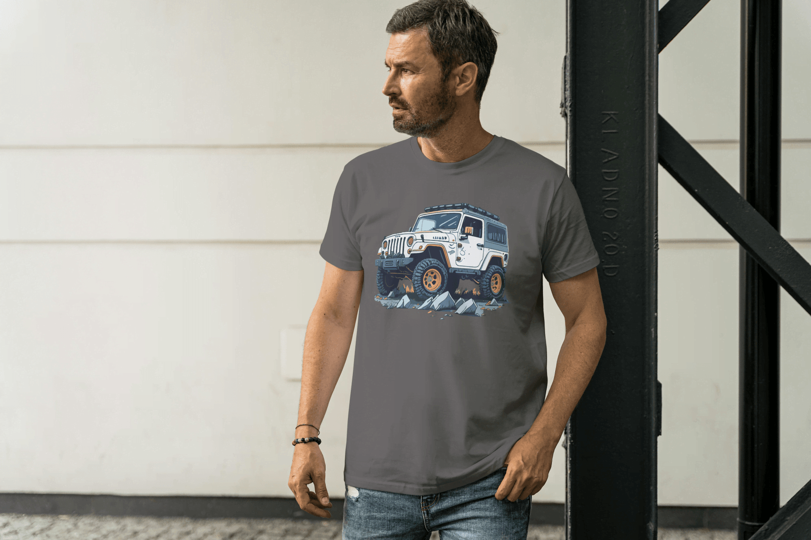 Off-Road Adventure SUV: Jeep Wrangler Style Tee - Essentia Attire