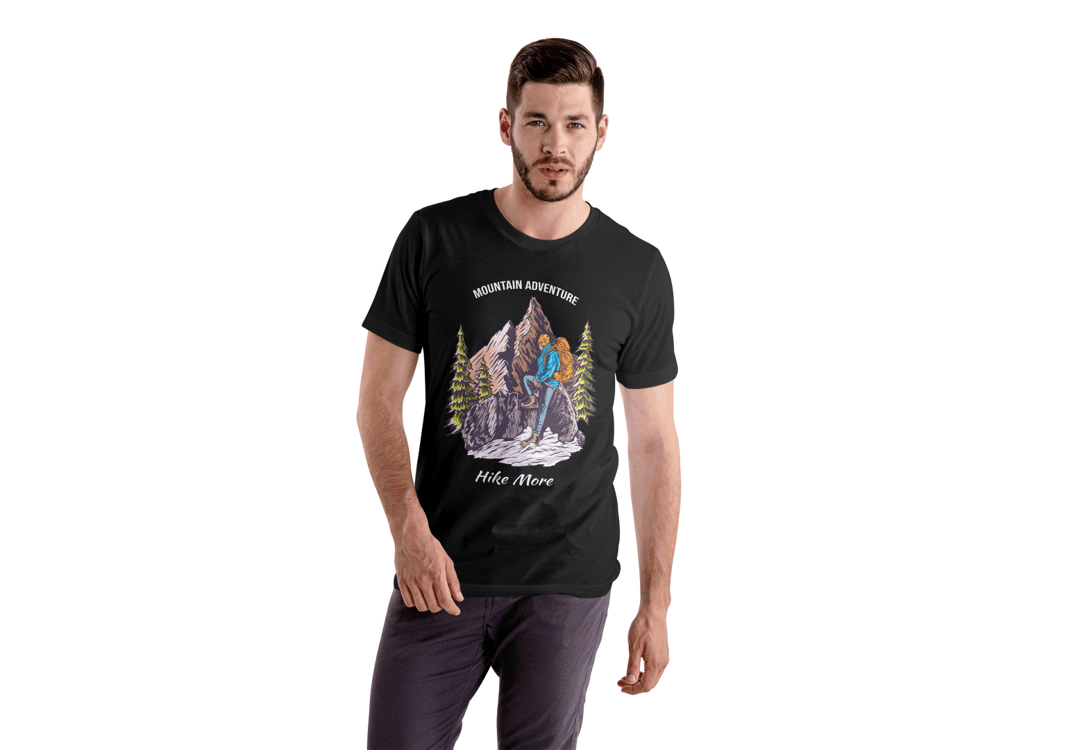 Hike More Mountain Adventure: Outdoor Explorer Tee - Essentia Attire
