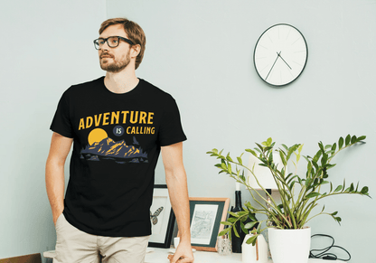 Adventure Is Calling Mountain: Outdoor Wanderlust Tee - Essentia Attire