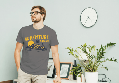 Adventure Is Calling Mountain: Outdoor Wanderlust Tee - Essentia Attire