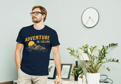 Adventure Is Calling Mountain: Outdoor Wanderlust Tee - Essentia Attire
