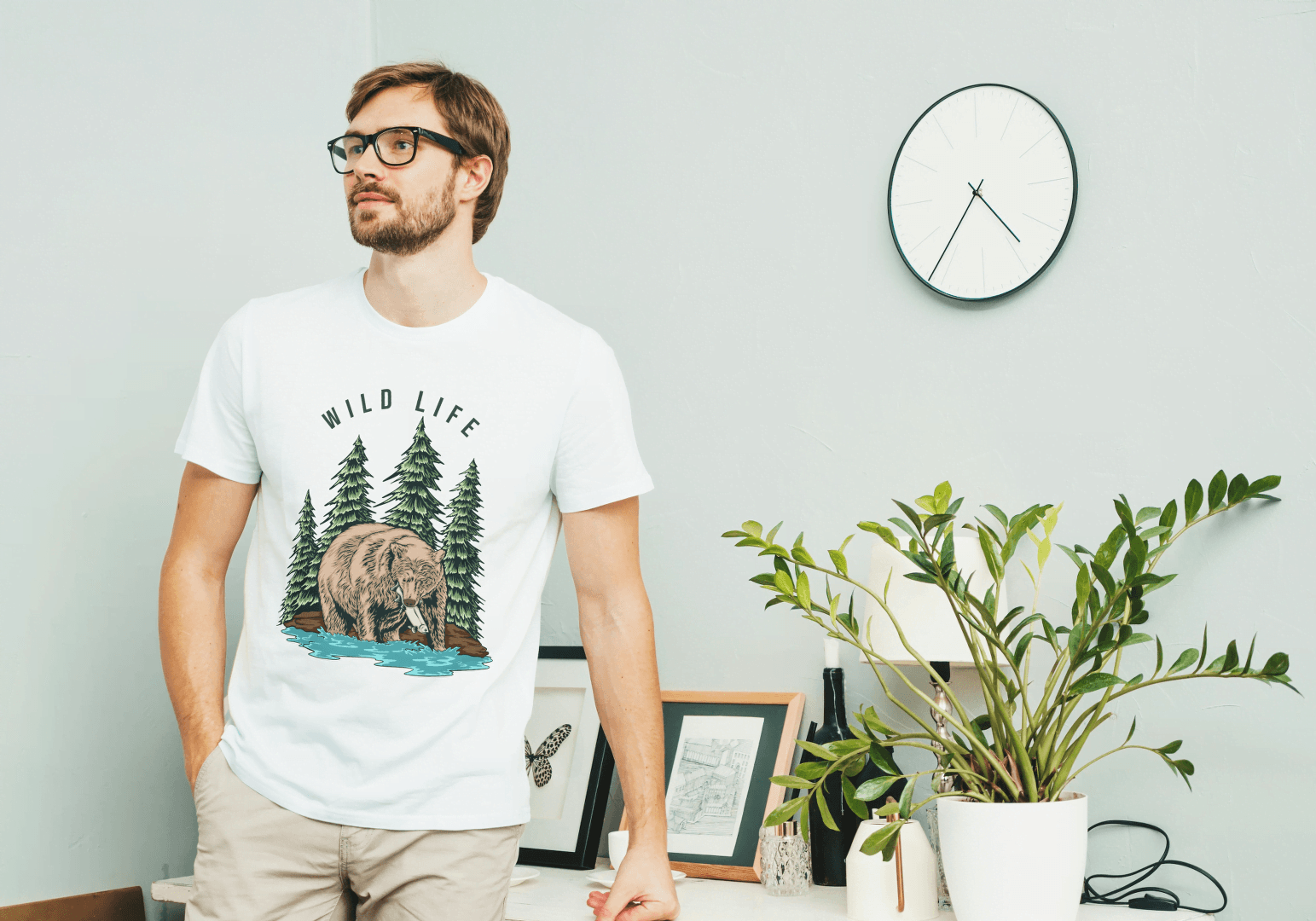Wild Life Bear & Forest: Nature Explorer Tee - Essentia Attire