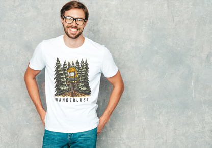"Wanderlust" Backpacking: Night Forest Adventure Tee - Essentia Attire