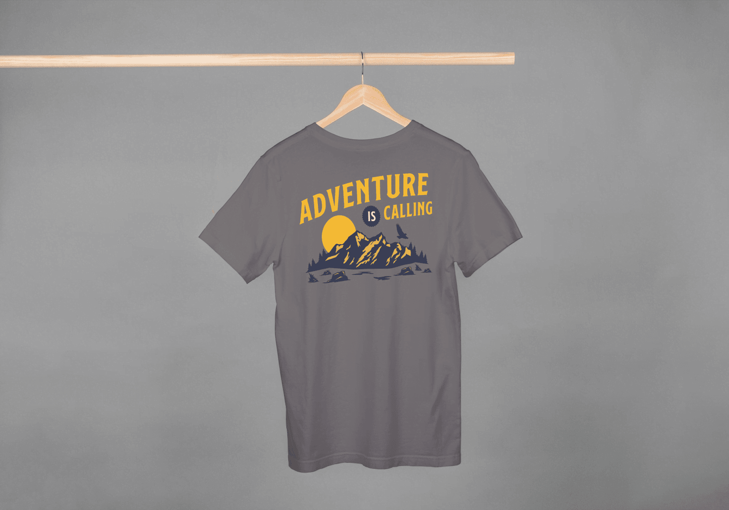Adventure Is Calling Mountain: Outdoor Wanderlust Tee - Essentia Attire