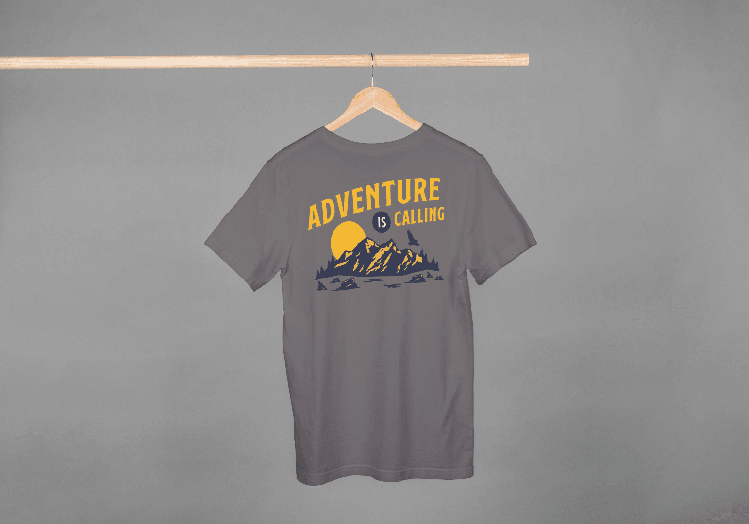 Adventure Is Calling Mountain: Outdoor Wanderlust Tee - Essentia Attire