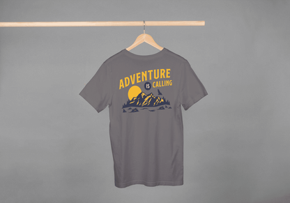 Adventure Is Calling Mountain: Outdoor Wanderlust Tee - Essentia Attire