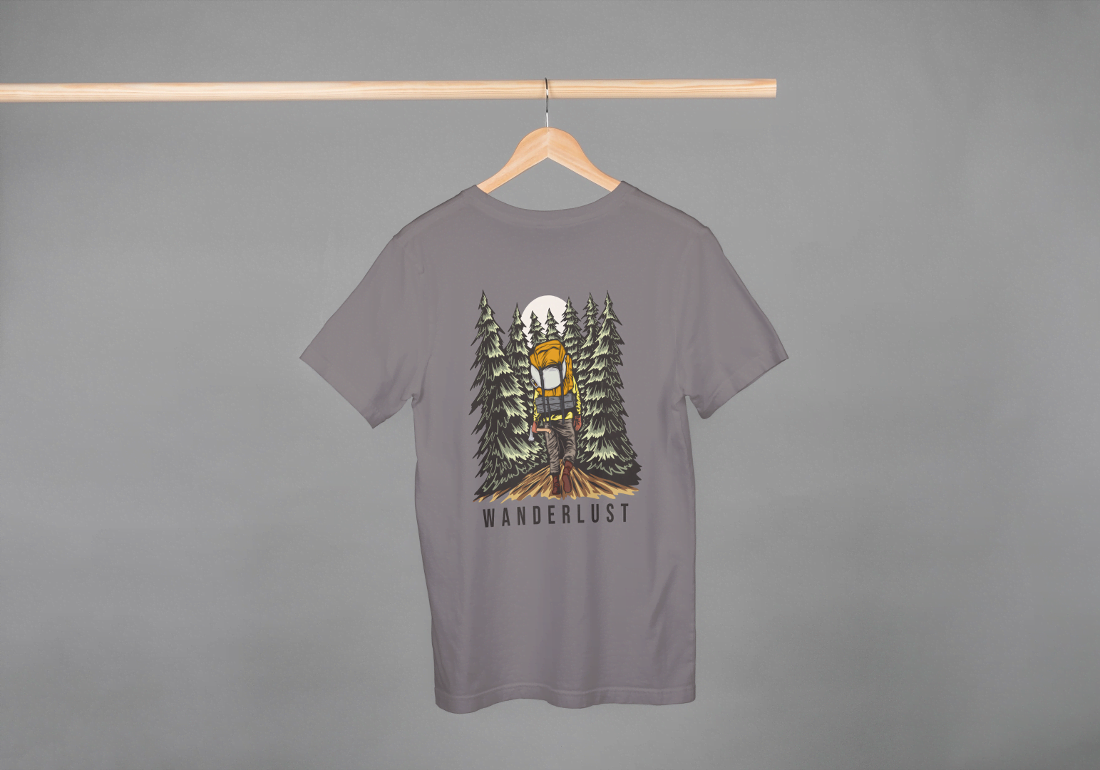 "Wanderlust" Backpacking: Night Forest Adventure Tee - Essentia Attire