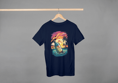 Message in a Bottle Sunset: Tropical Beach Vibes Tee - Essentia Attire