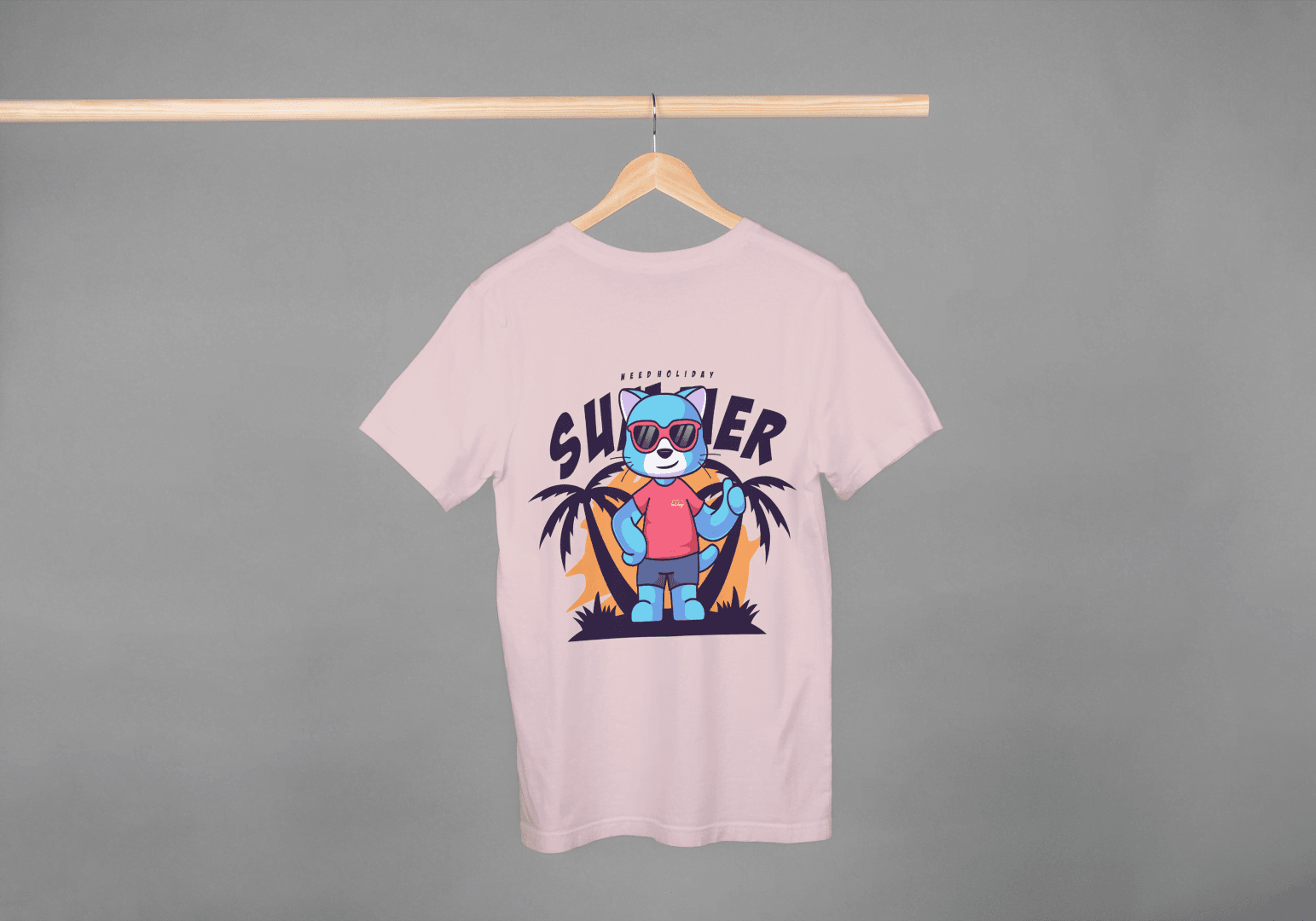 Keep Holiday Summer Cat: Funny Beach Vibes Tee - Essentia Attire