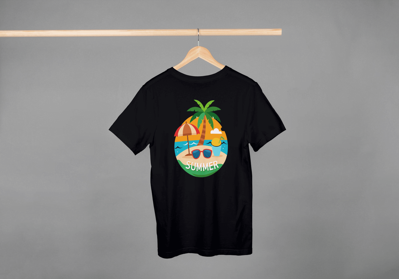 Beach Summer Vibes: Tropical Island Getaway Tee - Essentia Attire