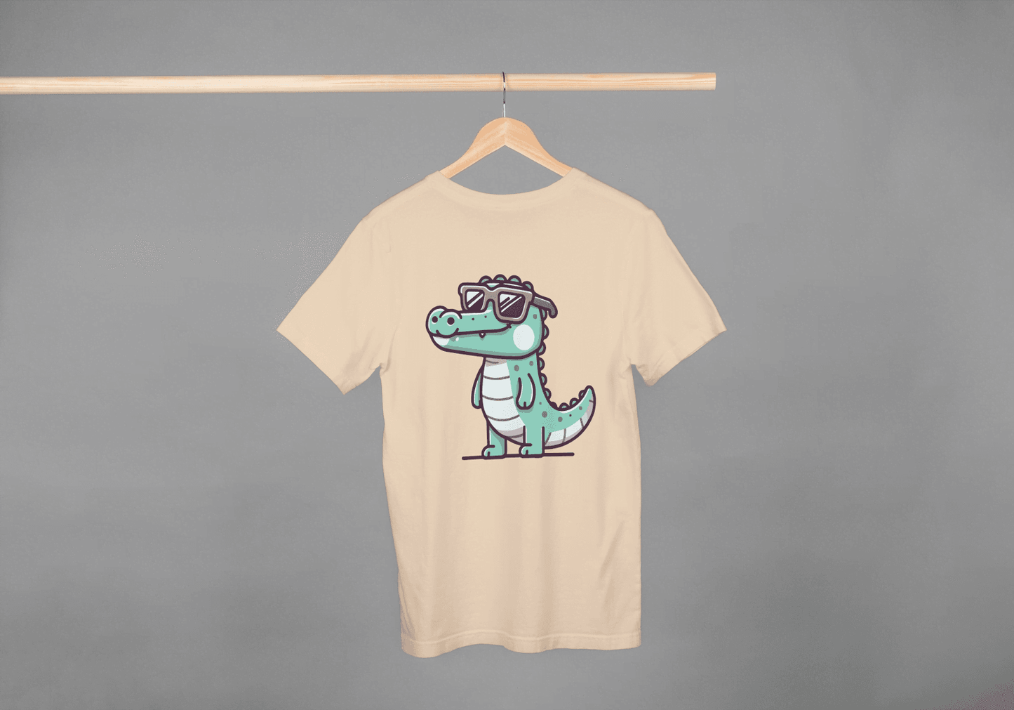 Cute Crocodile Sunglasses: Cartoon Alligator Tee - Essentia Attire