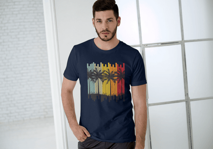 Tropical Palm Tree Beach: Summer Island Vibes Tee - Essentia Attire