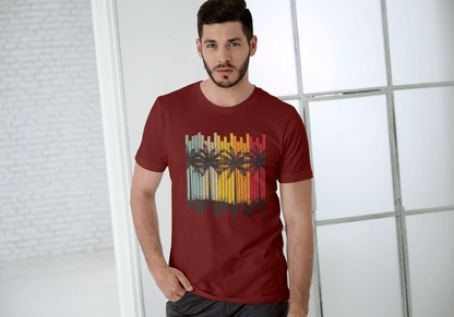 Tropical Palm Tree Beach: Summer Island Vibes Tee - Essentia Attire