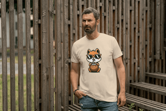 Cute Squirrel with Sunglasses: Tropical Vacation Tee - Essentia Attire