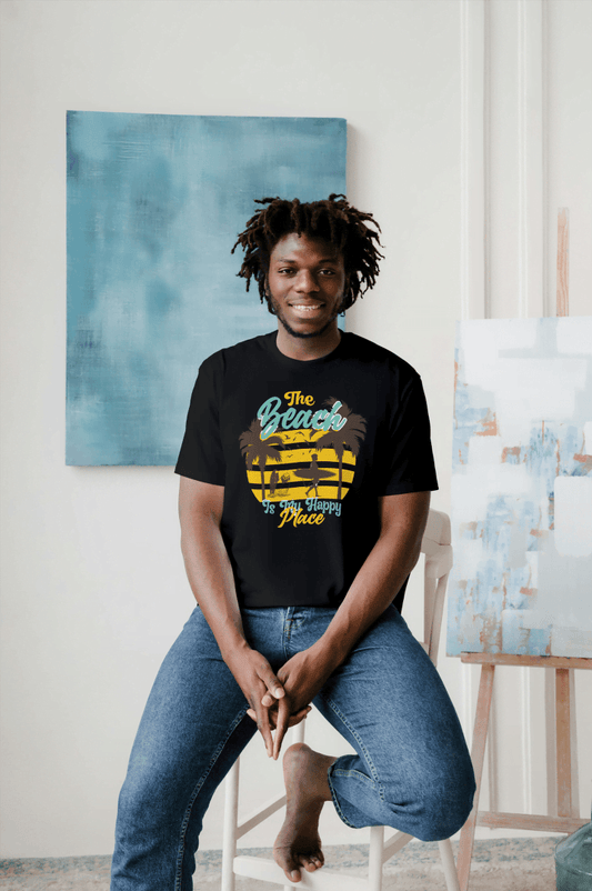 Beach Is My Happy Place Surfer: Summer Vibes Tee - Essentia Attire