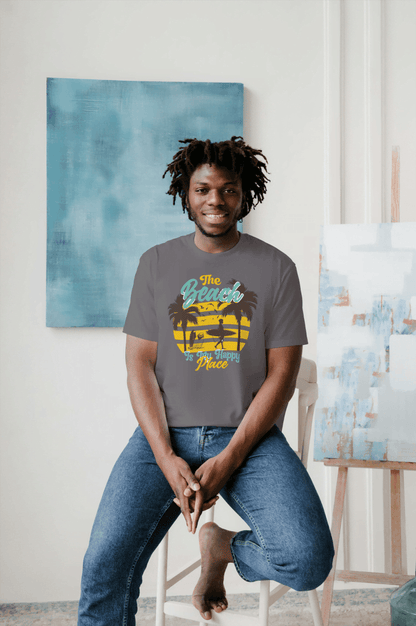 Beach Is My Happy Place Surfer: Summer Vibes Tee - Essentia Attire