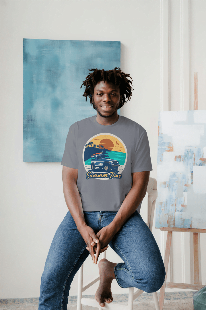 Summer Time Off-Road Beach: Vintage Surf Adventure Tee - Essentia Attire