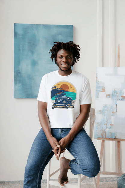Summer Time Off-Road Beach: Vintage Surf Adventure Tee - Essentia Attire