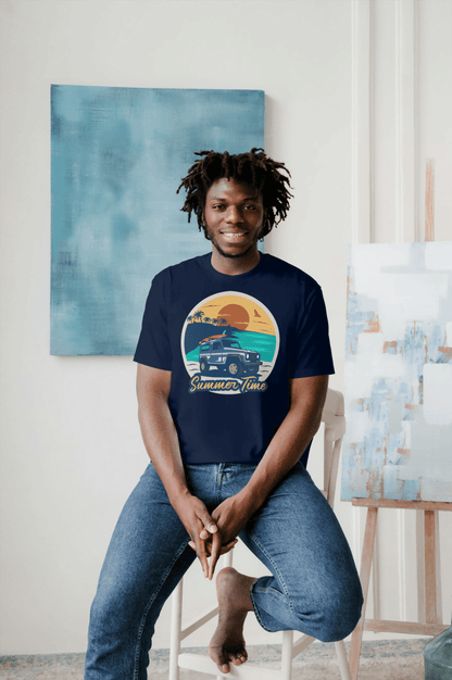 Summer Time Off-Road Beach: Vintage Surf Adventure Tee - Essentia Attire